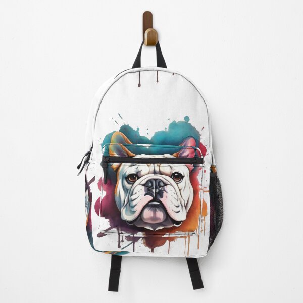 Item preview, Watercolor colorful Bulldog face design designed and sold by BuddhikaSN.