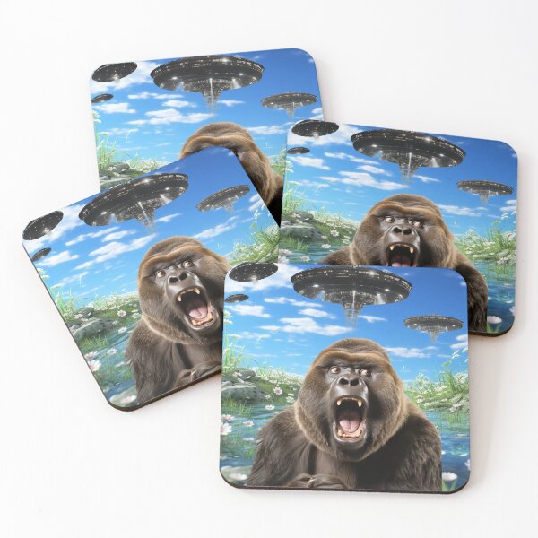 Item preview, Monkey Selfie with UFOs designed and sold by Master-Print.