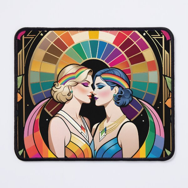 Item preview, Vintage Lesbian Romance: Rainbow Bliss and Floral Whispers designed and sold by whimsiqueer.