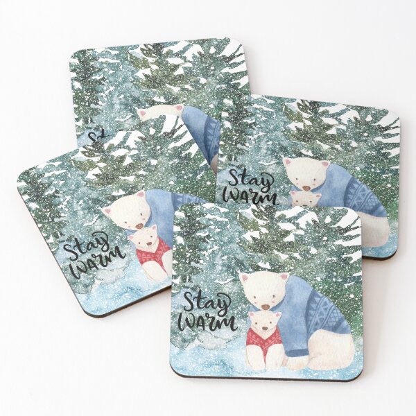 Item preview, Stay Warm Polar Bears in Forest! designed and sold by TidyKitchenInc.