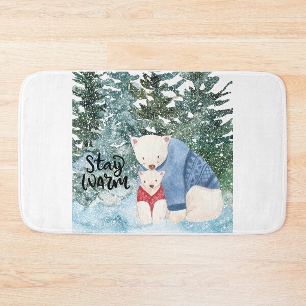 Item preview, Stay Warm Polar Bears in Forest! designed and sold by TidyKitchenInc.