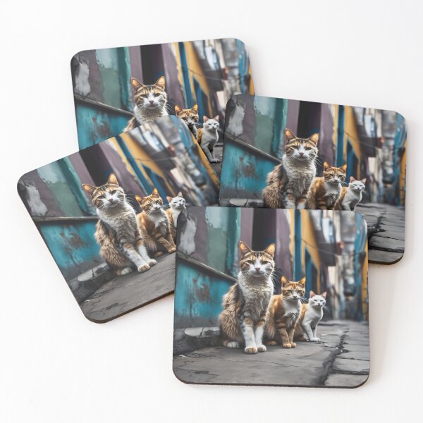 Item preview, Urban Trio of Whimsical Cats designed and sold by RevGens.