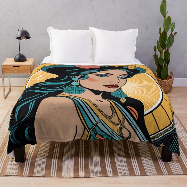 Item preview, Sunlit Woman: Floral Art Deco Celestial Fashion designed and sold by whimsiqueer.