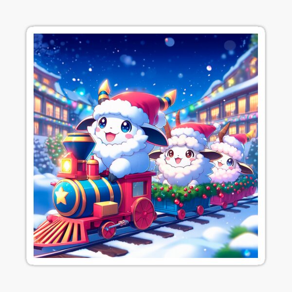 Item preview, Little Sheep on a Christmas Train designed and sold by Targa-desing.