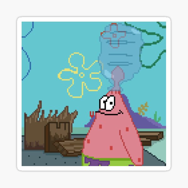 Item preview, patrick star from spongebob pixelart designed and sold by inbalcoolart.