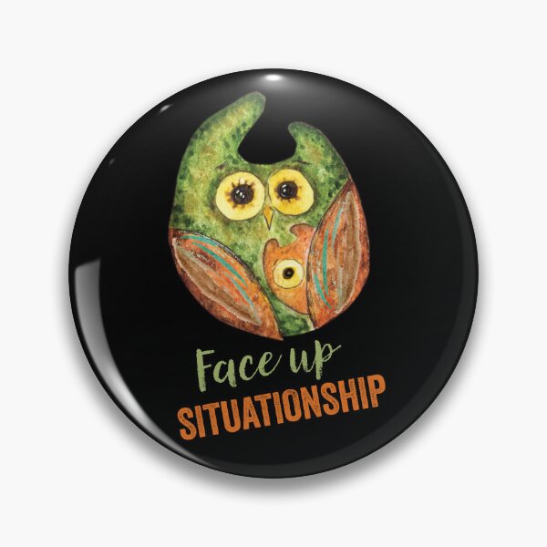 Item preview, Face Up Situationship – Funny Owl With Wise Inscription designed and sold by PavoPlumaA.