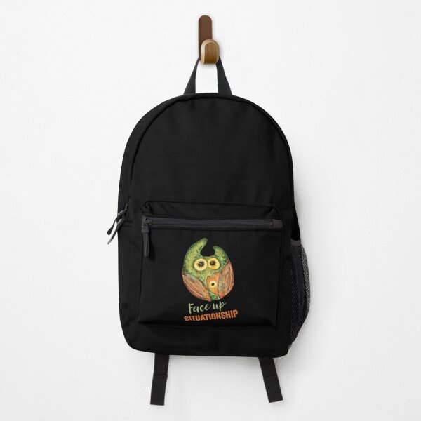 Item preview, Face Up Situationship – Funny Owl With Wise Inscription designed and sold by PavoPlumaA.
