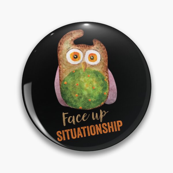 Item preview, Face Up Situationship – Funny Owl With Wise Inscription designed and sold by PavoPlumaA.