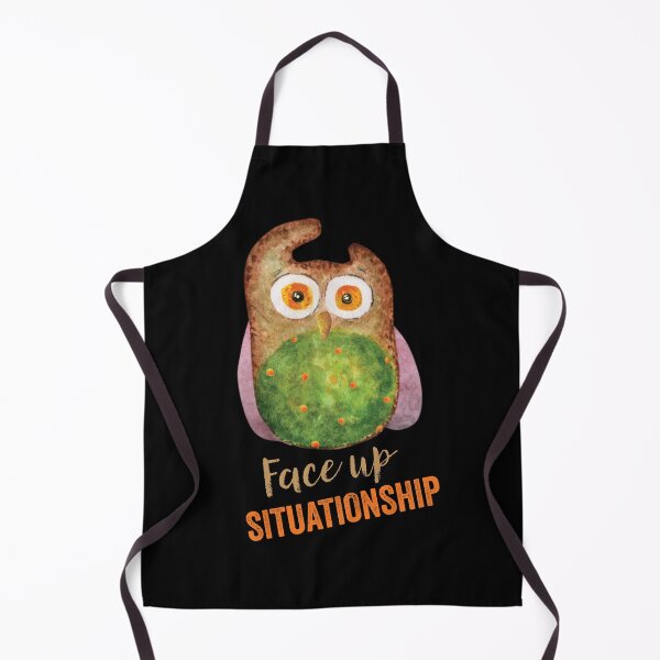 Item preview, Face Up Situationship – Funny Owl With Wise Inscription designed and sold by PavoPlumaA.