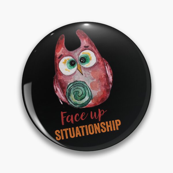 Item preview, Face Up Situationship – Funny Owl With Wise Inscription designed and sold by PavoPlumaA.