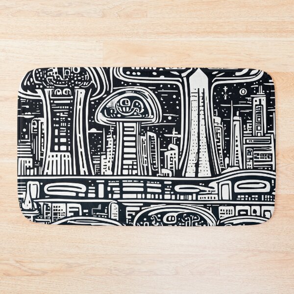 Item preview, Visionary Urban Landscape: Future City Drawing 4 designed and sold by blackink-design.
