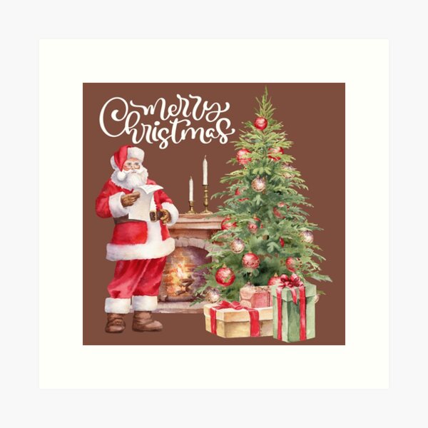 Item preview, Merry Christmas Santa Claus Checking it Twice! designed and sold by TidyKitchenInc.