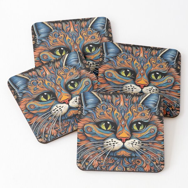 Item preview,  Louis Wain Schizophrenia Cat Painting For Cat Lovers designed and sold by Petsthetic.