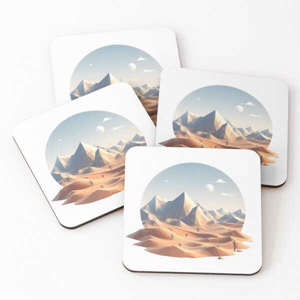 Item preview, Low Poly Desert with Cactus designed and sold by SebastianArt75.