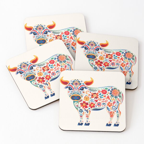 Item preview, Cow Polish Folk Art Flowers designed and sold by Pati-Design.