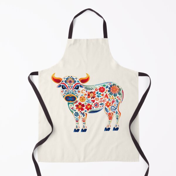 Item preview, Cow Polish Folk Art Flowers designed and sold by Pati-Design.