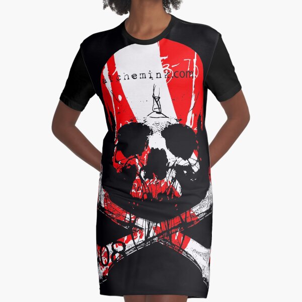 RED SKULL - ALCHEMINK Graphic T-Shirt Dress