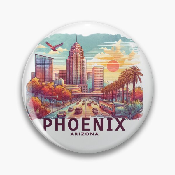 Item preview, Phoenix Arizona Watercolor Illustration designed and sold by PaintMeWorld.