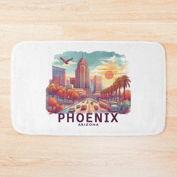 Item preview, Phoenix Arizona Watercolor Illustration designed and sold by PaintMeWorld.
