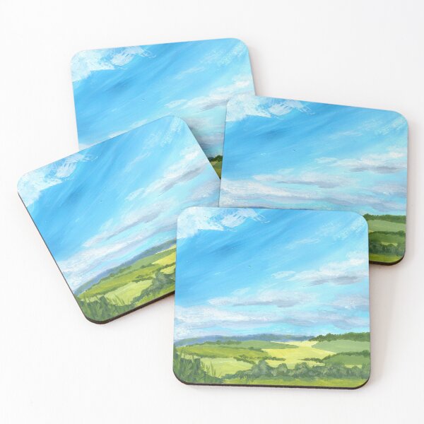 Item preview, Fields landscape painting designed and sold by Hannahhh-banana.