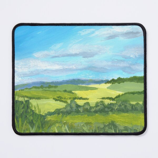 Item preview, Fields landscape painting designed and sold by Hannahhh-banana.