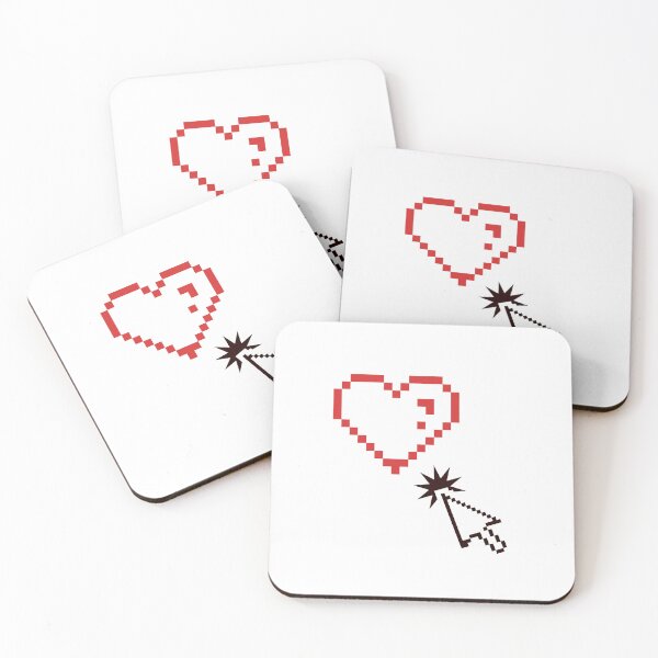 Item preview, Red Heart Pixelated Love Heart Art Gift Ideas designed and sold by haRexia.
