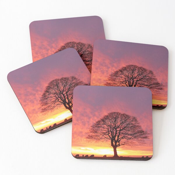 Item preview, Digital Photograph Tree silhouette with sheep at sunrise designed and sold by SimonJohnson1.
