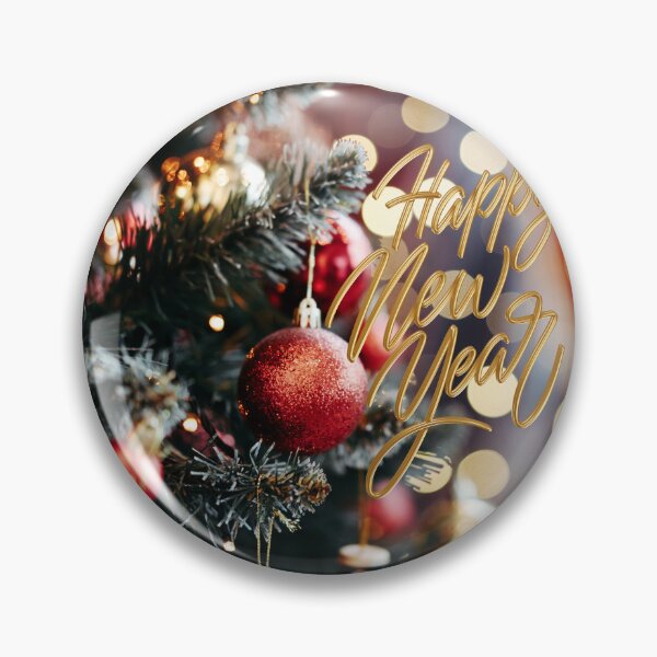 Item preview, Happy New Year Christmas Tree with Ornaments! designed and sold by TidyKitchenInc.
