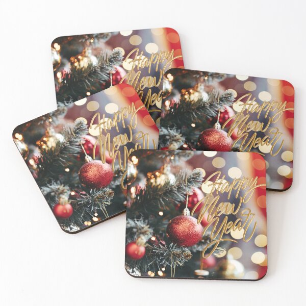 Item preview, Happy New Year Christmas Tree with Ornaments! designed and sold by TidyKitchenInc.