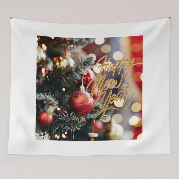 Item preview, Happy New Year Christmas Tree with Ornaments! designed and sold by TidyKitchenInc.