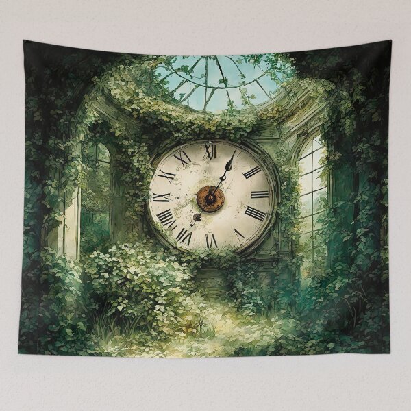 Item preview, An Antique Clock In An Abandoned Garden designed and sold by LanaGustavsson.