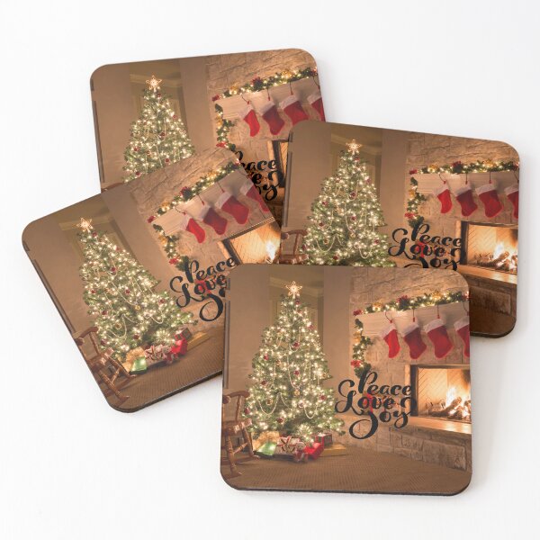 Item preview, Peace Love and Joy by the Christmas Fireplace! designed and sold by TidyKitchenInc.