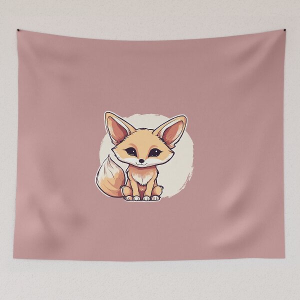 Item preview, Cute kawaii little fenec fox designed and sold by Rathnau.