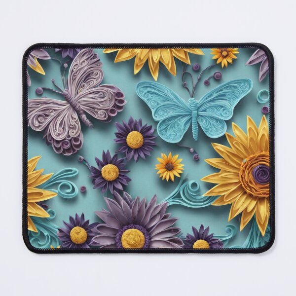 Item preview, Paper Art Style Illustration of Daisies and Sunflowers Seamless Pattern - Edition 3 designed and sold by CharlieDesings.