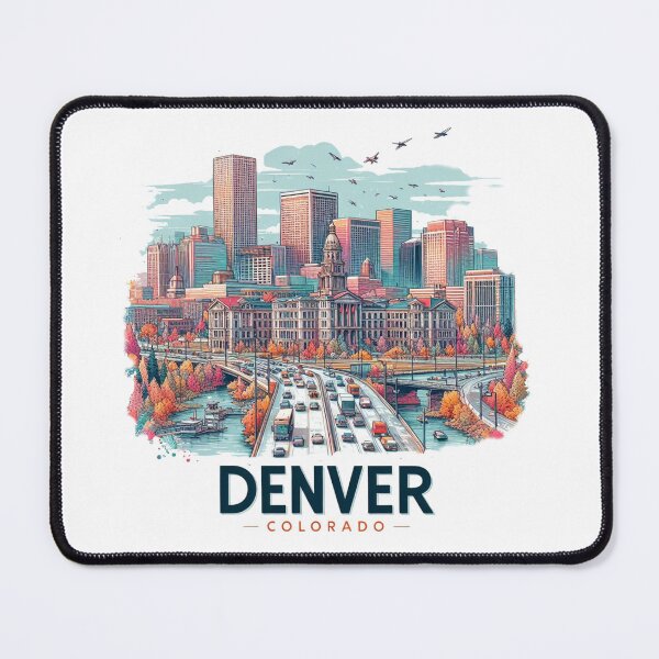 Item preview, Denver Colorado Watercolor Illustration designed and sold by PaintMeWorld.