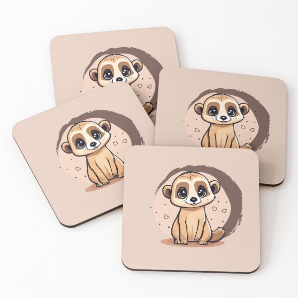 Item preview, Cute kawaii little meerkat designed and sold by Rathnau.