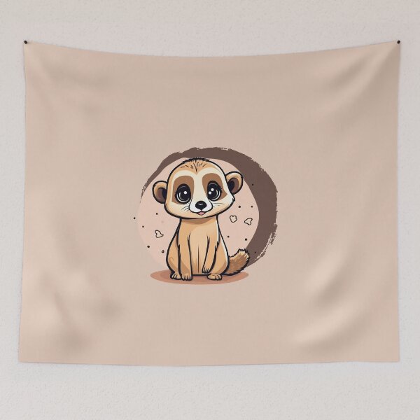 Item preview, Cute kawaii little meerkat designed and sold by Rathnau.