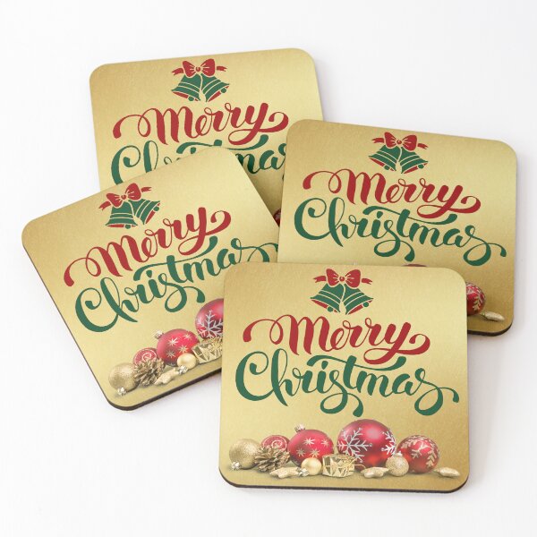 Item preview, Merry Christmas Gold and Red Ornaments! designed and sold by TidyKitchenInc.