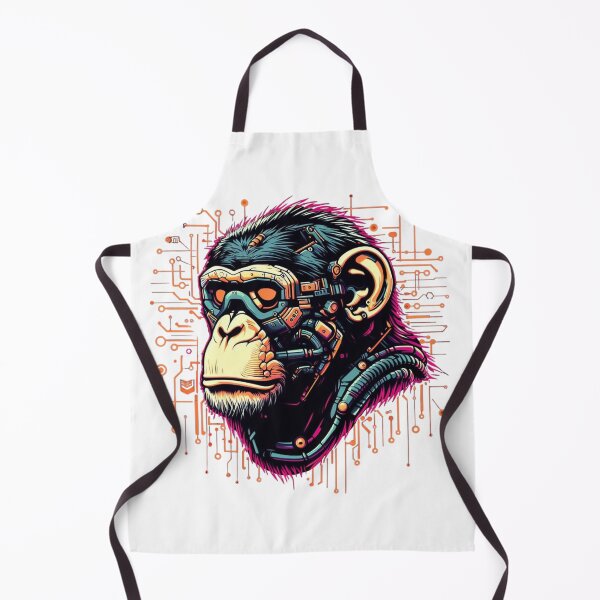 Item preview, Iconic Cyber Chimpanzee designed and sold by MrAI-Store.