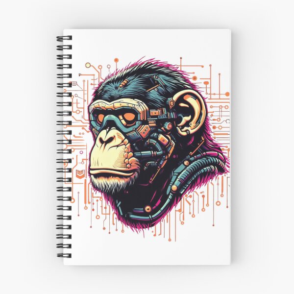 Item preview, Chimpancé cibernético icónico designed and sold by MrAI-Store.
