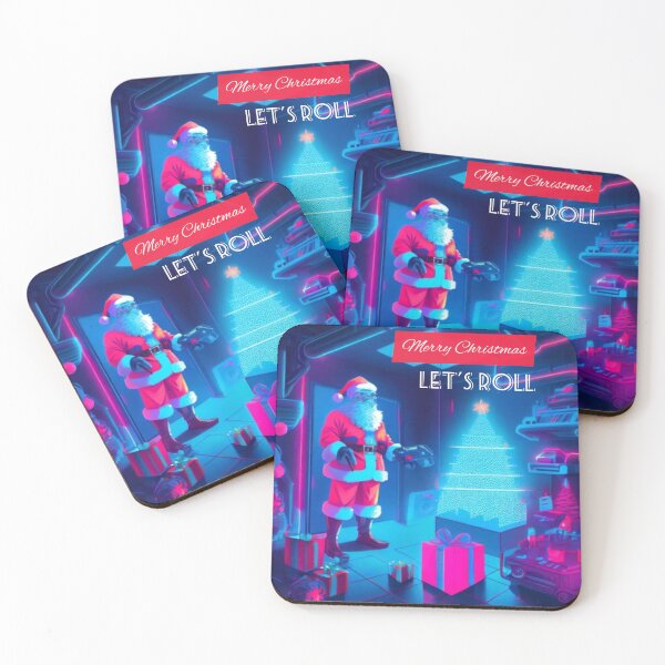 Item preview, Neon Santa Clause and Merry Christmas designed and sold by Artramp.