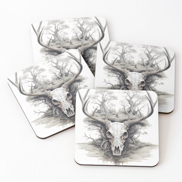 Item preview, Drawing of a deer antlers . designed and sold by Linework Studio.