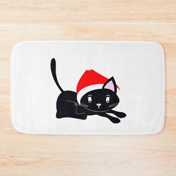 Item preview, Santa Black Cat Tangled Up In Christmas Tree Lights Holiday designed and sold by Miumed.