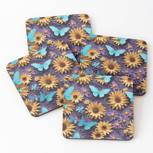 Item preview, Paper Art Style Illustration of Daisies and Sunflowers Seamless Pattern - Edition 4 designed and sold by CharlieDesings.