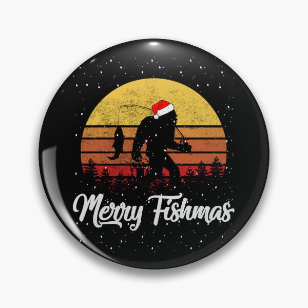 Item preview, Bigfoot Christmas Santa Hat Merry Fishmas Vintage Retro  designed and sold by Smix Pixels.
