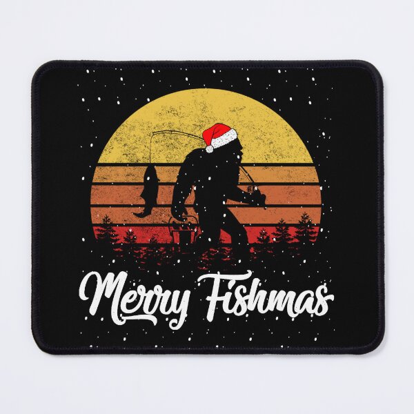 Item preview, Bigfoot Christmas Santa Hat Merry Fishmas Vintage Retro  designed and sold by Smix Pixels.