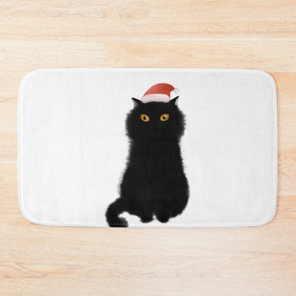 Item preview, Santa Black Cat Tangled Up In Christmas Tree Lights Holiday designed and sold by Miumed.