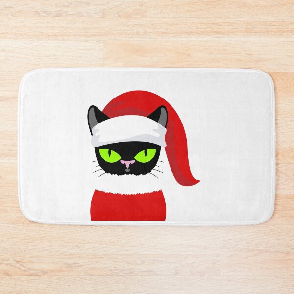 Item preview, Santa Black Cat Tangled Up In Christmas Tree Lights Holiday designed and sold by Miumed.
