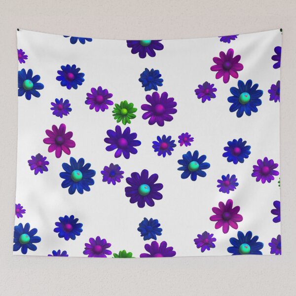 Item preview, Purple blue Flowers Pattern Cute designed and sold by Aquillashop.