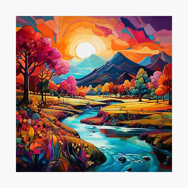 Item preview, Coucher de soleil d'automne designed and sold by Neika Shimm Designs.